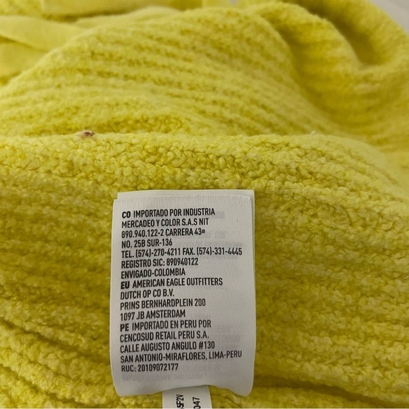 American Eagle hooded drawstring tie front cropped sweater 15972 - Picture 6 of 6